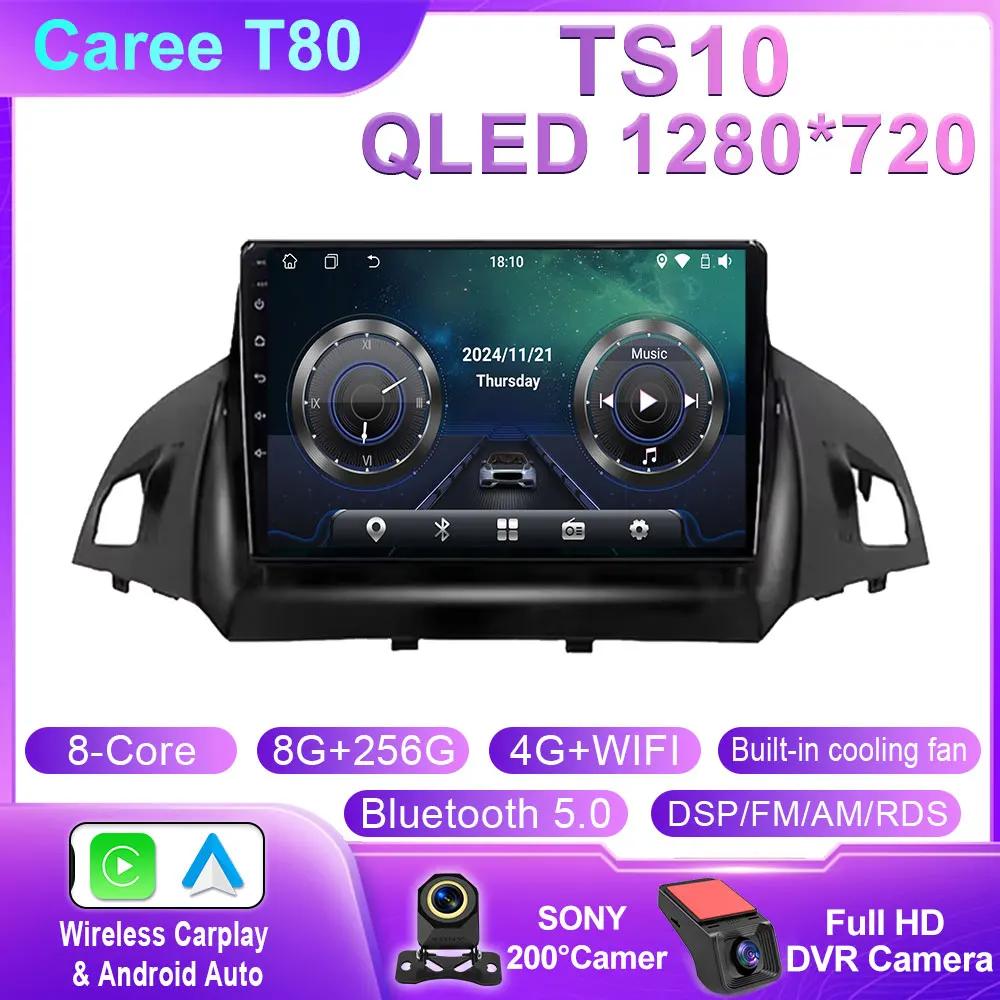 Car Radio For Ford C-MAX Kuga 2 Escape 3 2012 - 2019 Carplay Autoradio Android 14 Auto 4G WIFI GPS Car Multimedia Touch Screen