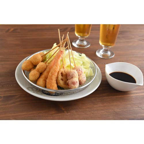 Ernest [Made In Japan] 19cm Strainer (Oil Drainer, Water Drainer) with Serving Rack and Steaming Dish (Ippinbutsuzo Dish Strainer) - A-77725, a Favori