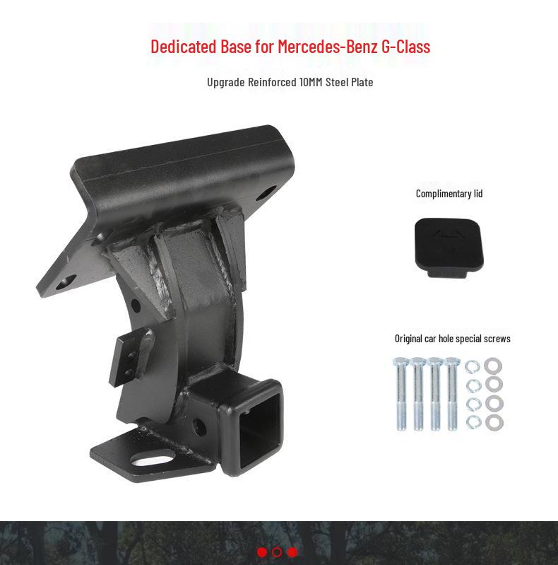 Compatible with Mercedes-Benz G-Class (G500, G350, G63, W463) rear tow bar modification, including unlicensed tow hooks.