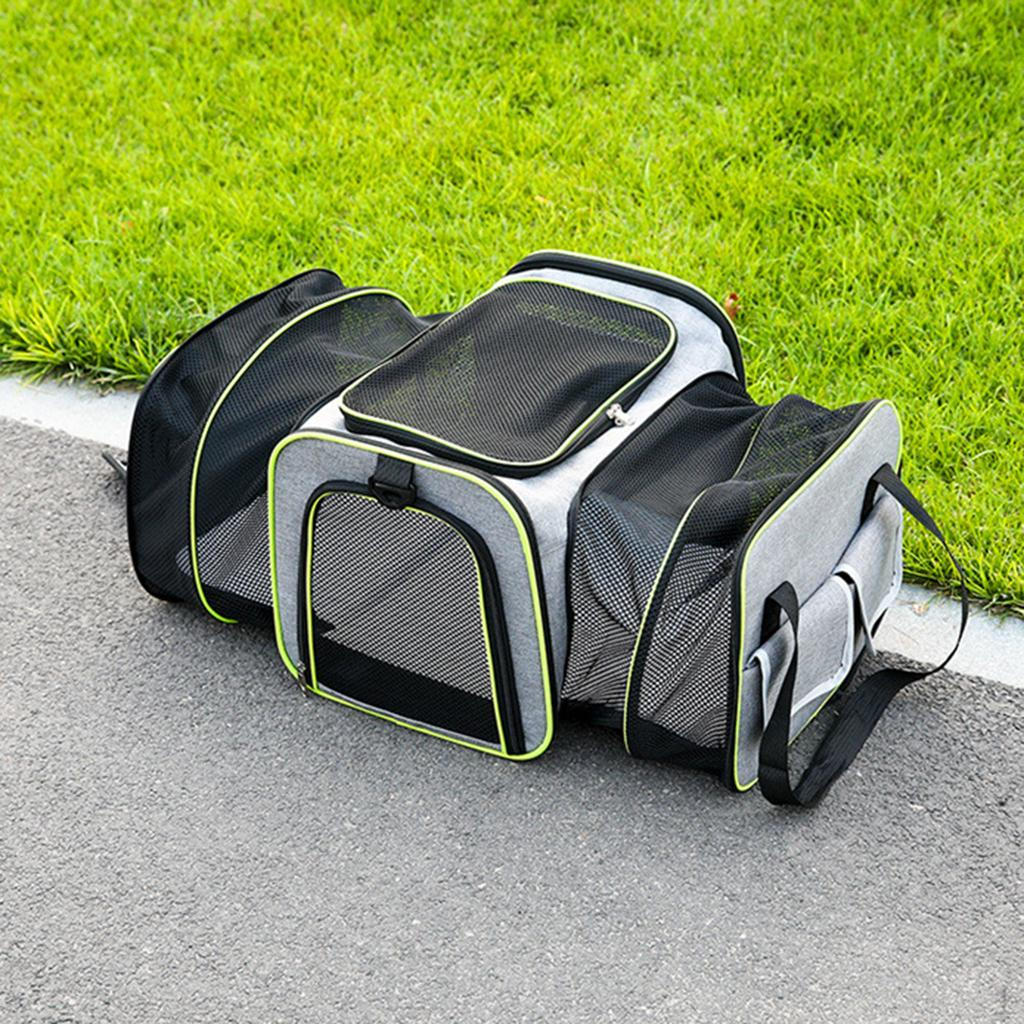 

Pet Carrier Purse Folding Extensible Carry Breathable Oxford Cloth for Light gray green