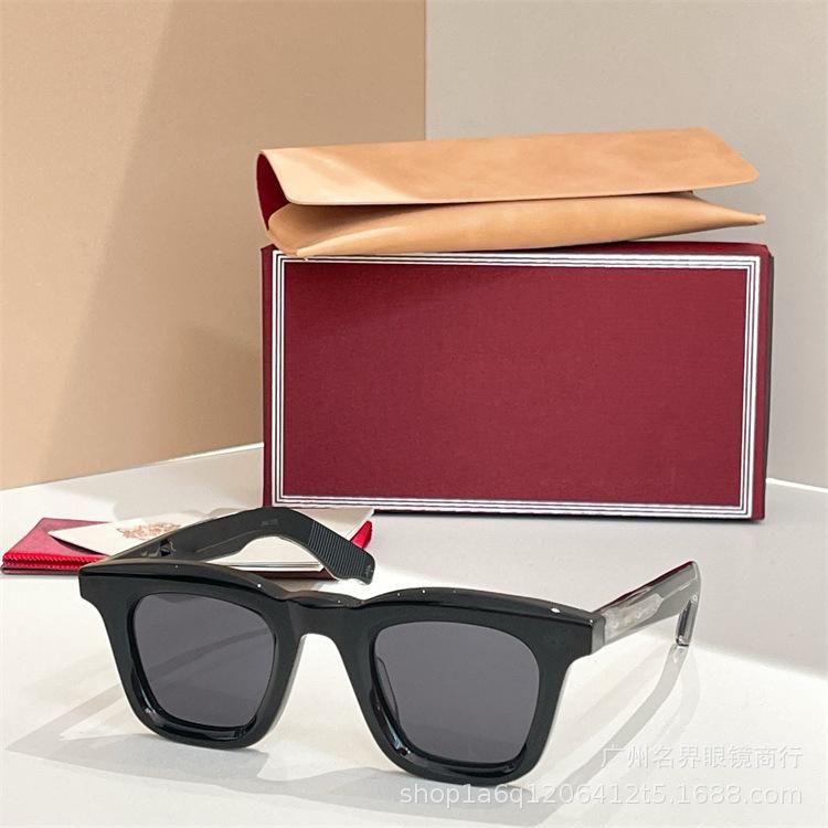 PALM JACQUES Luxury Designer Polarized Fashion Sunglasses for Men and Women Retro Eyewear jmm LECLAR I Black Silver(Matching Box