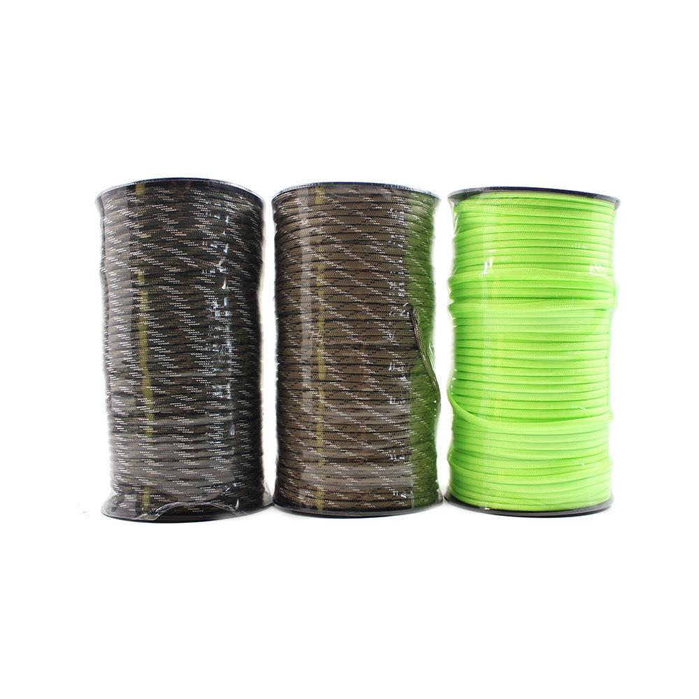 4mm 7-adriges 100m Paracord Outdoor Campingseil zum Binden & Armbandflechten, ohne Knoten