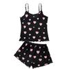 Damen Casual Pyjama-Set bedrucktes Trägertop Shorts 2-teiliges Set