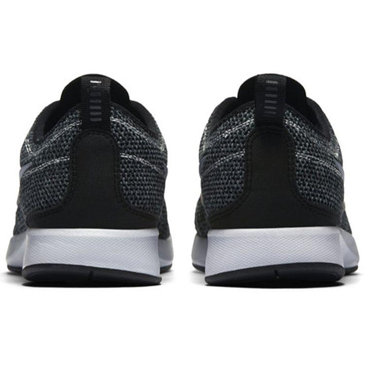 Nike Dualtone Racer Casual Fabric Shock Absorption Non-Slip Wear-Resistant Breathable Low-Top Running Shoes Women sneaker Black Silver AH0312-003