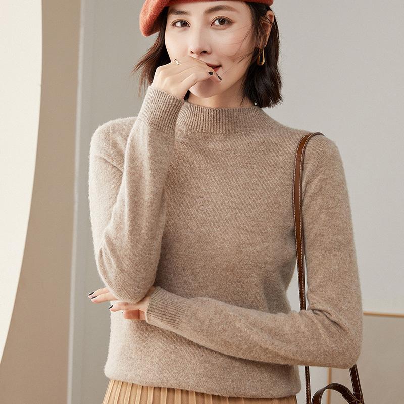 Women Sweater 100% Merino Wool MODERN NEW SAGA Winter Wool Pullover Turtleneck Autumn Jumper Female Knit Top