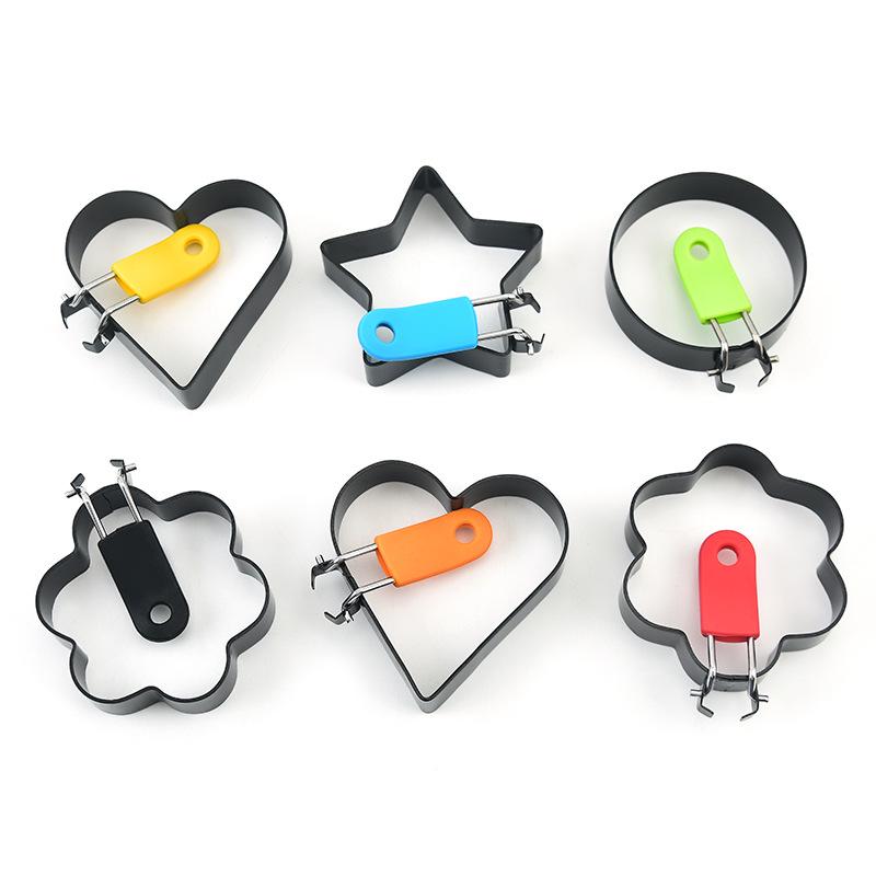 Heart-Shaped Stainless Steel Egg and Cookie Mold Cooking Tool