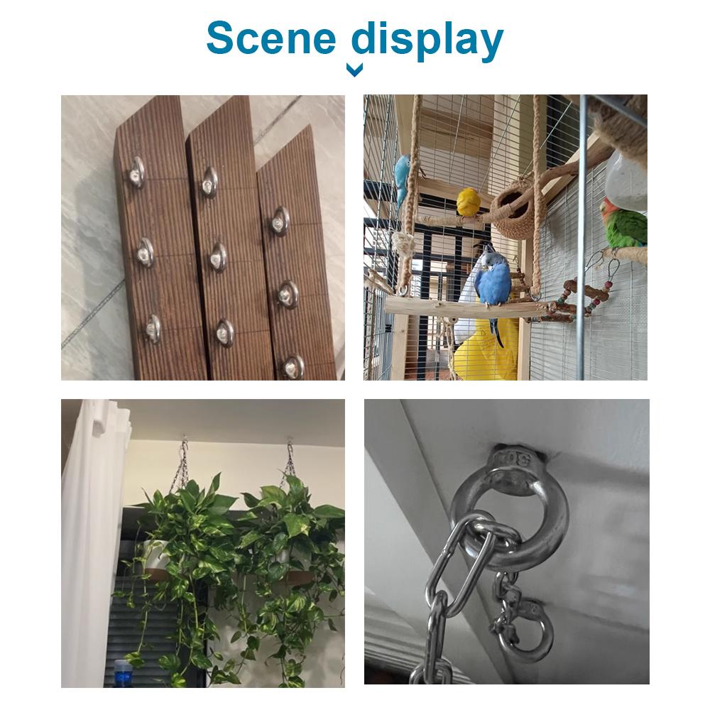 Enkel Stuk Heavy Duty Hefoogbouten M4 M5 M6 M8 M10 M12 Roestvrij Staal Zelfaftappend Oogbout Schroef voor Ophangen Houtschroef