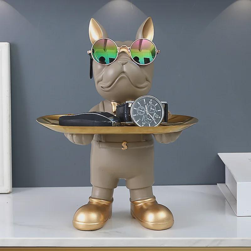 Luxury Dog Tray Ornament for Living Room TV Cabinet – Elegant Home Décor & Creative Storage, Perfect Housewarming Gift