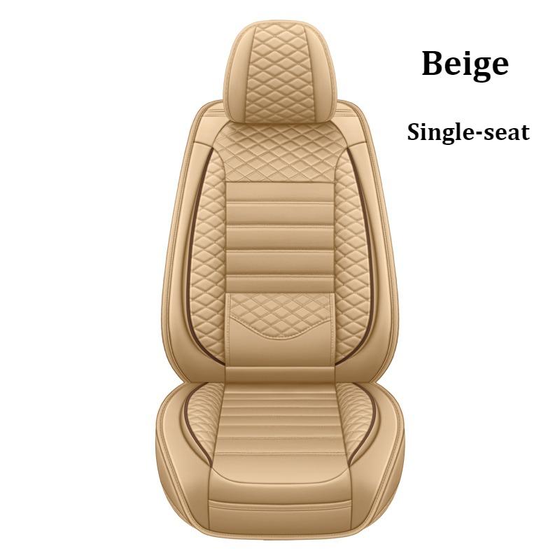 Lyxigt PU-läderöverdrag för bilsätet, 3D-vingar och fast svankstöd - Mjukt, bekvämt och hållbart, lämpligt för de flesta bilar