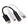 2Pcs USB Type C To 3.5mm Adapter Cord Male USB C To Female 3.5 Port Connector Cable for Type C Headphones Tablets