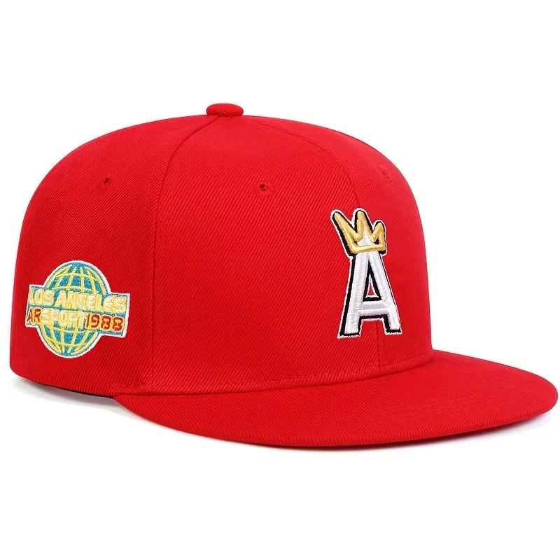 Unisex A Letter Crown Embroidery Hip-Hop Hats Spring Autumn Outdoor Adjustable Casual Baseball Caps Sunscreen Hat