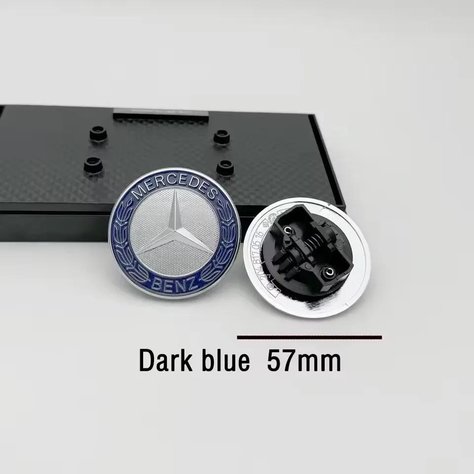 1pcs 57mm Car Front Hood Emblem Badge Bonnet Car Accessories For Mercedes Benz W204 W124 W201 W202 W212 W220 W205 GLA CLA