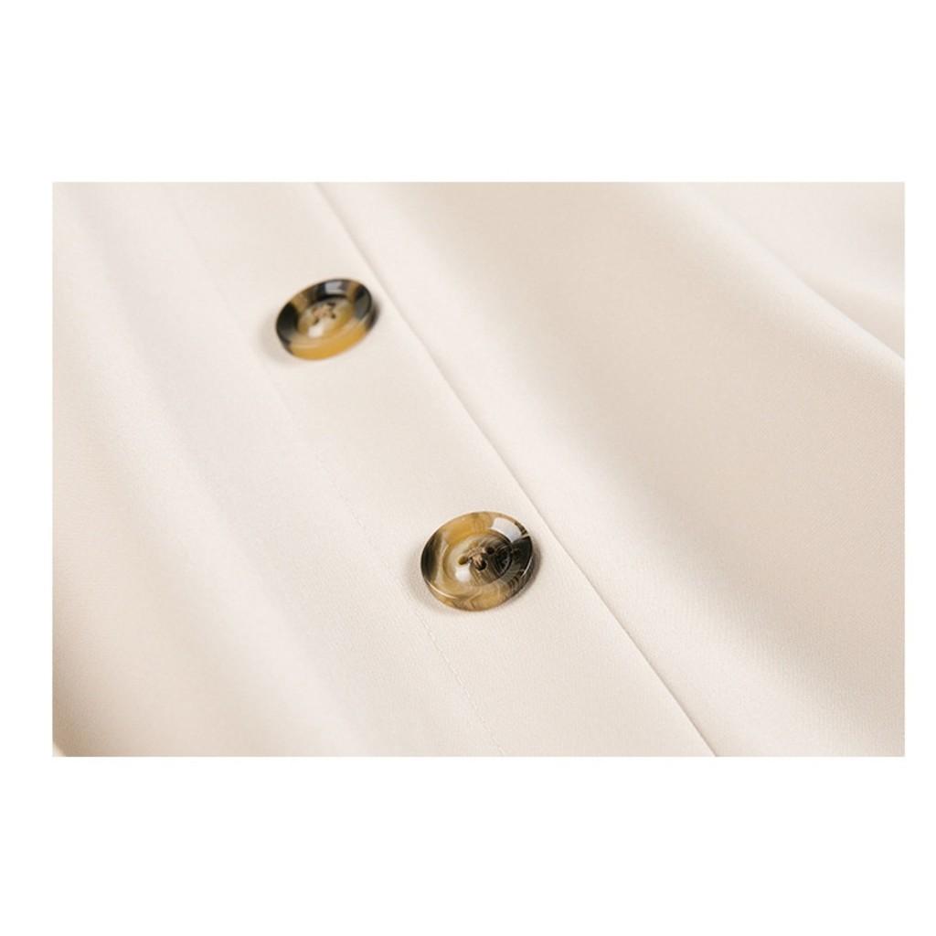 Qooth Elegant Women A Line Skirt Wide Hem Mid Length Calf Length  with Zipper Casual Skirt QT2657