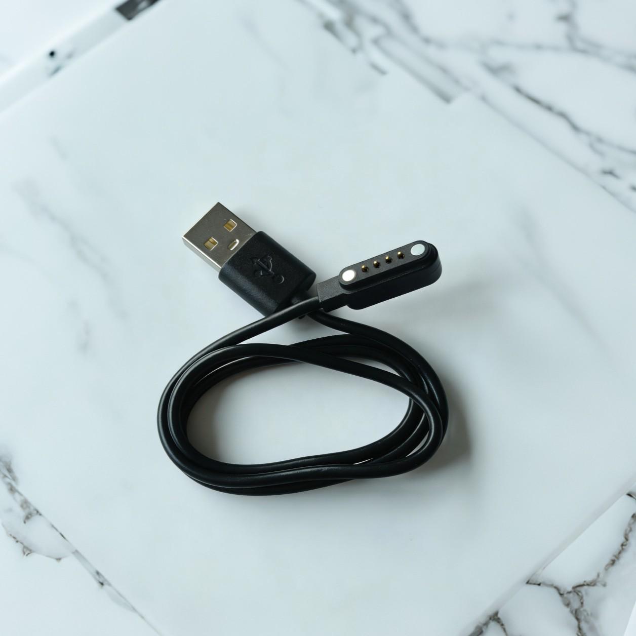4-Core 4-Pin 2A Magnetic Charging Cable for Smart Watches and Makeup Mirrors Magnetic Charging Cable чёрный