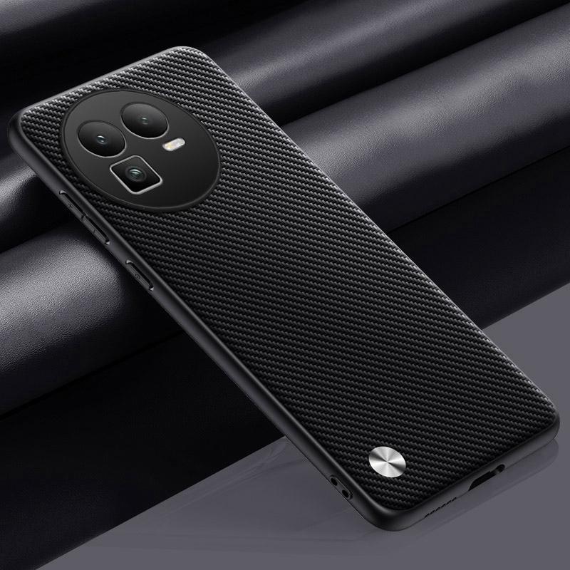 

Розкішний чохол зі шкіри PU для Realme GT8 5G Задня кришка Силіконовий TPU Ударостійкий Чохол для телефону з повним захистом для Realme GT 8 RealmeGT8 For Realme GT8 матовий чорний колір