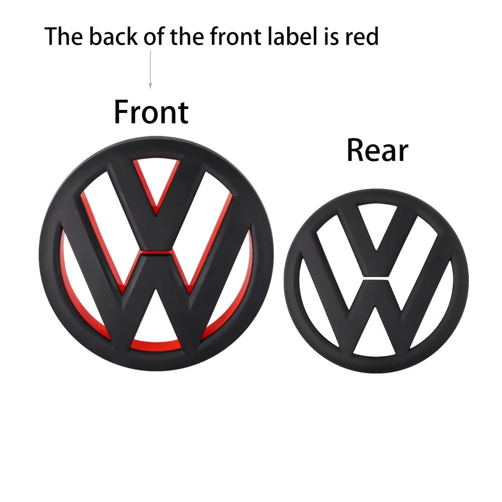 2pcs/set Black Original Replace type Car Rear Trunk Badges Lid Emblem Front Rear Logo Center Cover For VW Golf 6 (MK6) 2010-2013 zi5 zi5