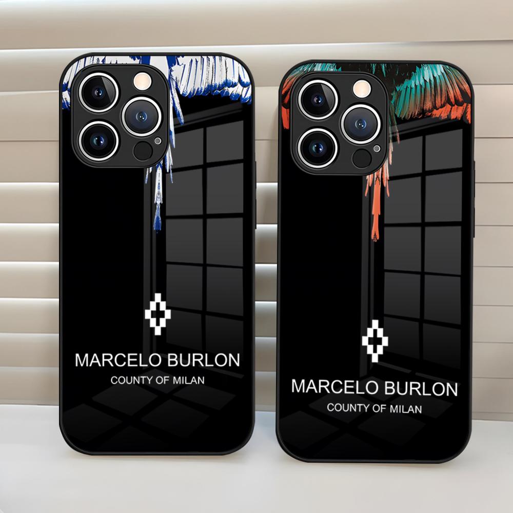Design Burlons alla Moda-Custodia per Telefono Marceloes Copertura in Vetro Per IPhone 17 15 Pro Max 14 Pro 16 12 11 13 Mini X XR XS 8 7 Plus SE