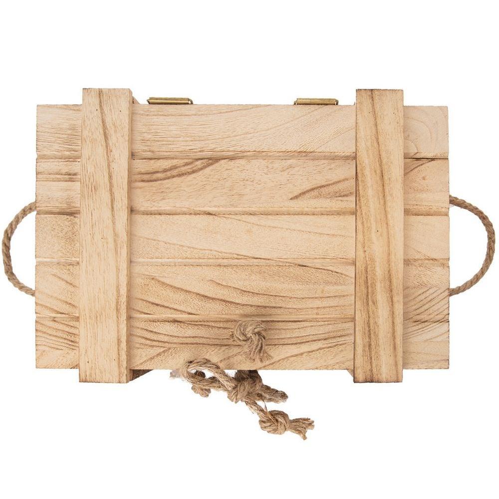 Wooden storage box with lid 30x21x12 cm
