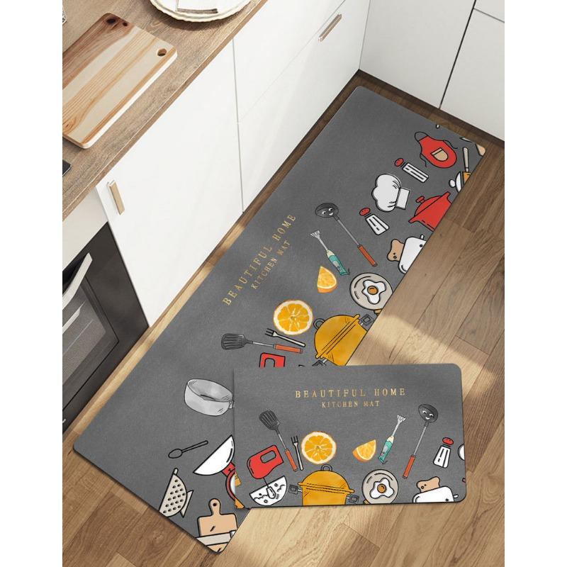 Non-slip Soft Diatom Mud Mat Bathroom Entry Toilet Long Kitchen Door Entry Mat Absorbent Quick Drying