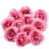 10pcs 4 .5cm Mini Artificial Silk Rose Flower Heads For Home Wedding Decoration Wreath Gift Box Craft Scrapbook Fake Flowers 