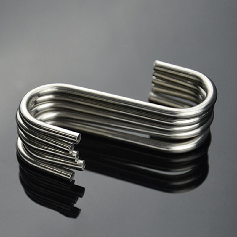 Stainless Steel S-Shape Hooks Multi-Function Hanging Hook For Clothes Bags Towels Home Kitchen Bathroom Storage Rack Holders