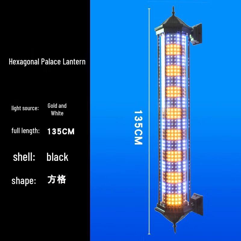 Retro LED frisörstolpe Roterande skyltlampa