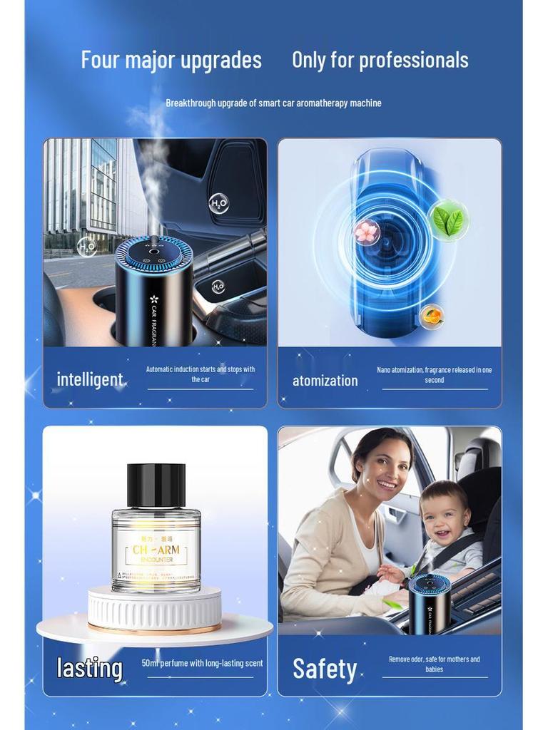 Baby's Breath Smart Aroma Diffuser: Dual-Use Car & Home Forest Cologne Fragrance