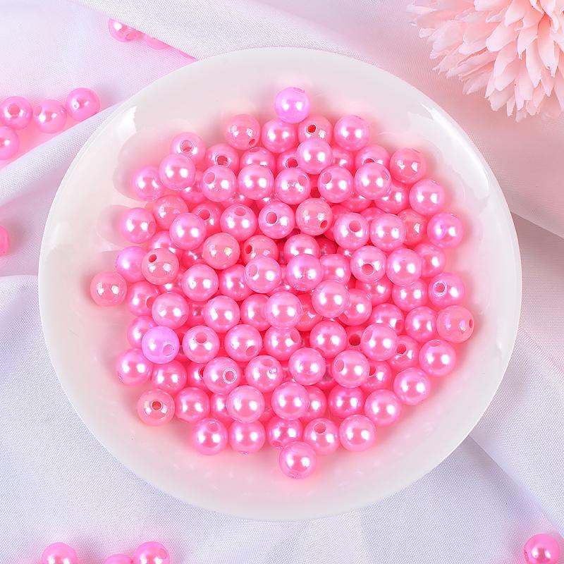 Acrylic Solid Color Round Beads for DIY Jewelry Bracelet Making