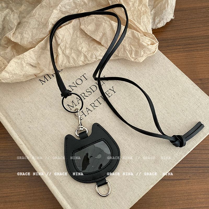 Leather Women's Outdoor Portable Glasses Clip Sweater Chain Lanyard