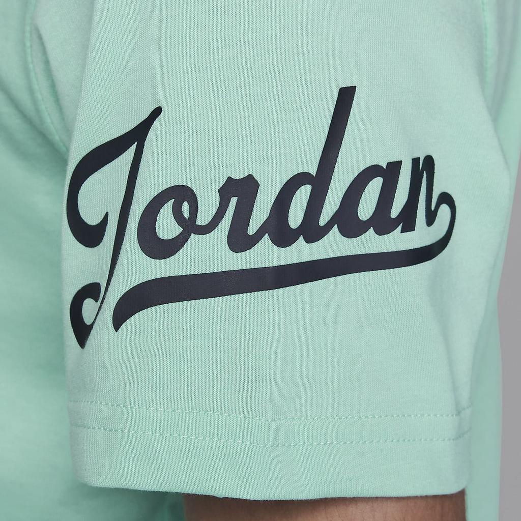 Jordan T-Shirt Letter Number Print Round Neck Short Sleeve Kids tops Emerald-Green HJ1602-377