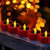 Homemory Solar Tea Lights Solar LED Flameless Candle Lamp Outdoor Waterproof Dusk To Dawn Lighting for Lantern Garden Decor