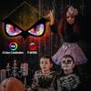Halloween LED Eye Light Decoration Large Wooden Glowing Flashing Eye Light with 8 Color Modes for Bushes Trees Windows Yard Halloween Decor
