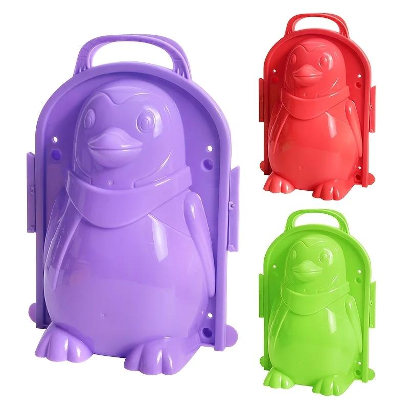 Thickened Snowball Clip Snow Play Tool Snowball Clip Snowball Fight Snow Mold Snow Penguin Model Random Color 1 Piece
