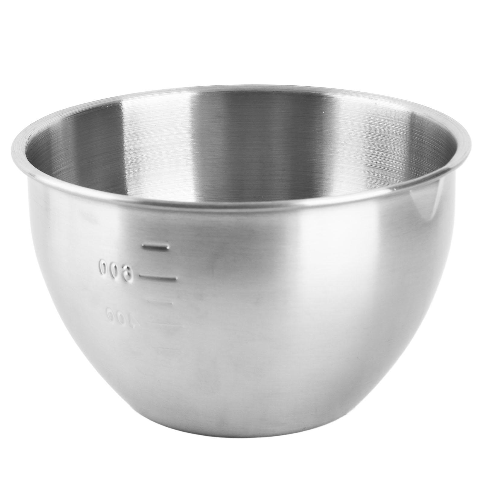 

Mixing Bowl Refrigerator Dishwasher Safe Thick 304 Stainless Steel Serving Bowl with Scale for Salad Fruit Baking Type C