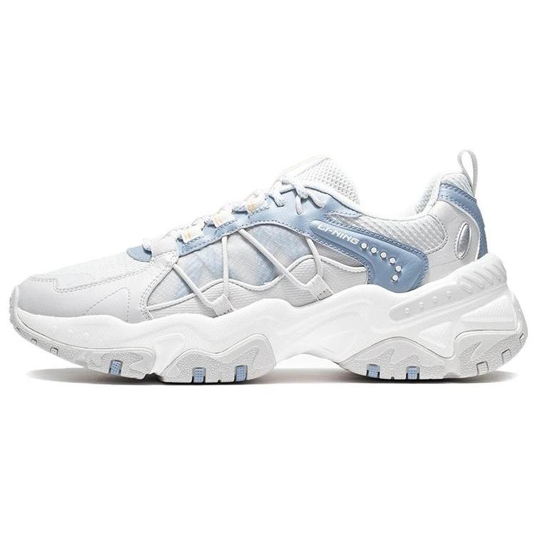 New LiNing Cushioning Wear Resistant Rebound Low Top Sports Casual Shoes Men's Gray Blue AGLS049-1