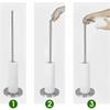 Stainless Steel Freestanding Floor-Mounted Paper Towel Holder - Single Pole Toilet Paper Storage Organizer for Bathroom &Kitchen