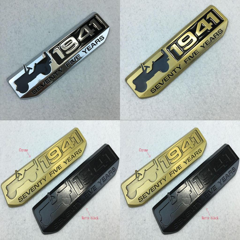 Metalowy Emblemat 1941 Najwyższej Jakości Do Bagażnika, Klapy Bagażnika i Błotnika Jeepa