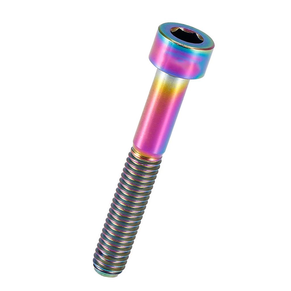 1pc Titanium Cycling Headset Stem M6 Thread Bolt Cycling Accessory (Colorful M640)