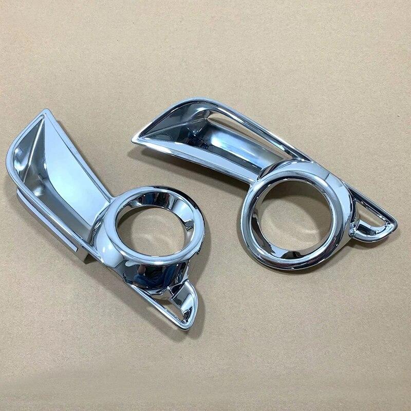 For Toyota Highlander 2018  ABS Chrome Front Reflector Fog Light Lamp Cover Sticker Decoration Trim Accessories 2 Pcs/lot