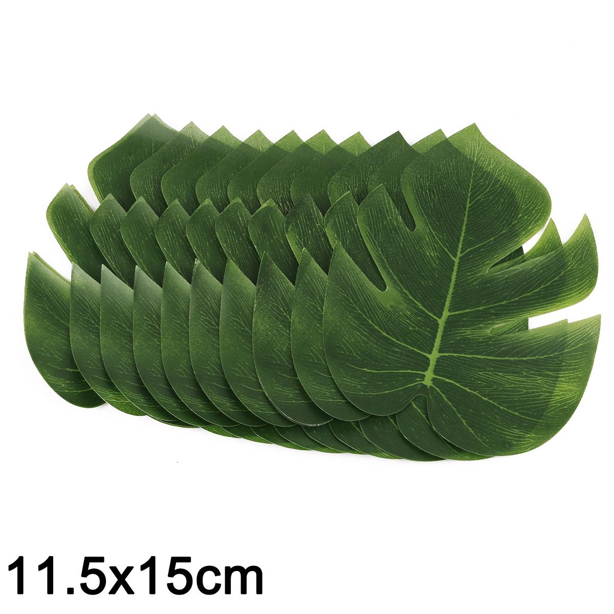 

Искусственные тропические пальмовые листья для гавайского пляжа Луау, украшения для тематической вечеринки, вечерние в джунглях, искусственные листья монстеры 12pcs