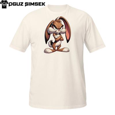 T-shirt Mad Rabbit – T-shirt Graphique Humour Lapin de Dessin Animé Grincheux