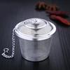 Stainless Steel Loose Tea Leaf Brewing Basket Filter Holder Infuser with Chain