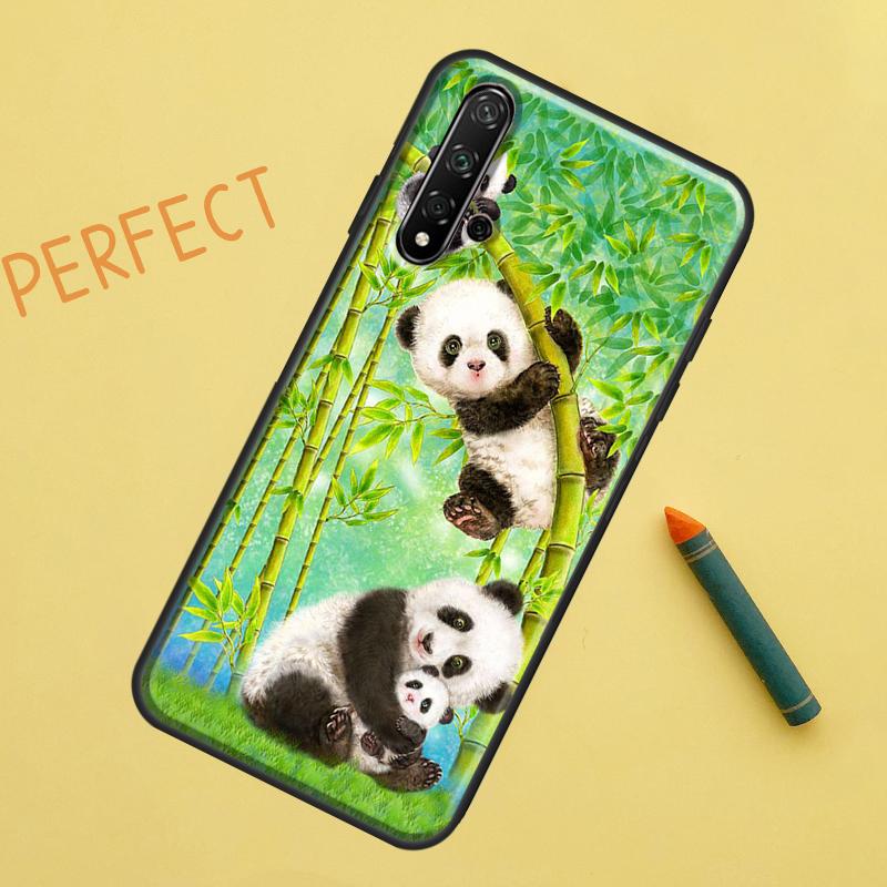 Panda Animal Cute Bear For Huawei Nova 8i 12i 11i 12s Y73 Y72 Y61 Y91 Y90 Y70 Y60 9 10 SE P30 P40 Lite P60 Pro Case
