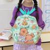 Backpack Children Capybara Zipper Design Adjustable Shoulder Straps Schoolbag
