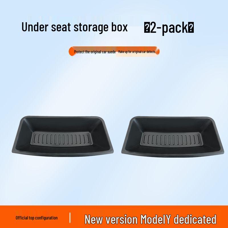 Tesla Model Y Under-Seat Storage Box Organizer for Rear Seat Accessories