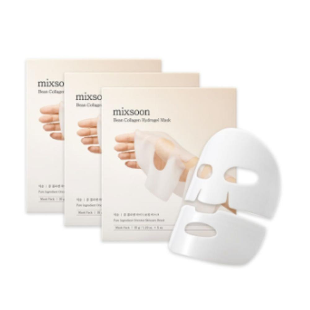 Mixsoon Bean Collagen Hydrogel Mask Pack 30g, 5 Sheets x 3 Pack