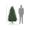 HOMCOM Sapin De Noël, Sapin Artificiel, Aspect Réaliste, Montage Rapide, Plastique, Vert, 114 X 114 X 180 Cm