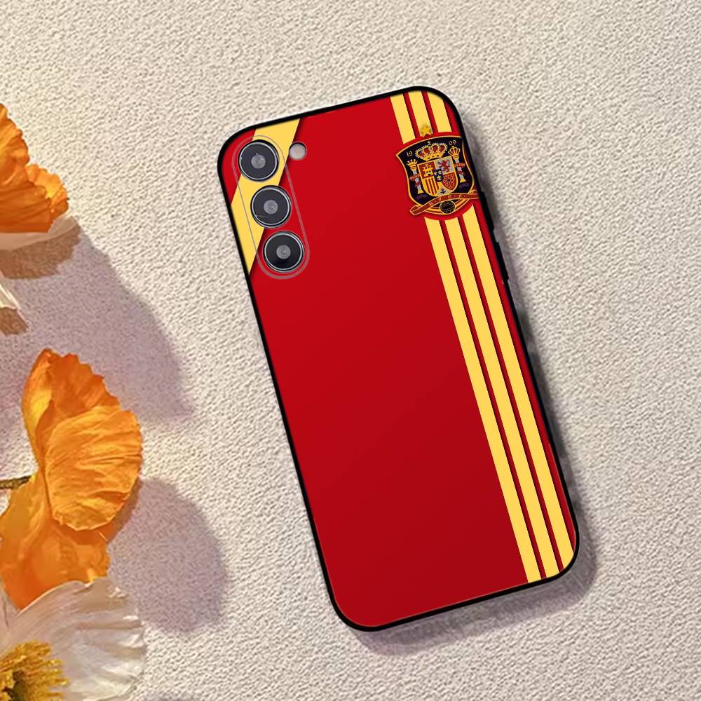 S-Spain Flag F-Football Fan Support Phone Case Silicone Soft For Samsung Galaxy A73,A72,A71,A70,A53,A52,A51
