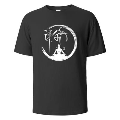 Men's Chinese Ink PaintingT-Shirt Streetwear 100% Cotton Tops For Men Women Summer Breathable ShortSleeved O-neck Basic Tees