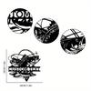 Custom Detachable Reusable Matte Metal Art Wall Decor Double Fish Pattern Mural Ornament